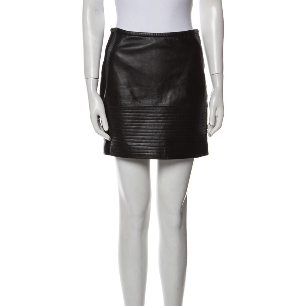 Sandro Lamb Leather Mini Skirt